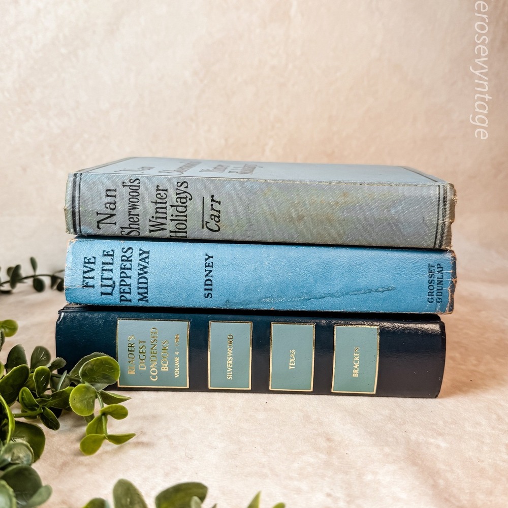Vintage Blue Book Trio